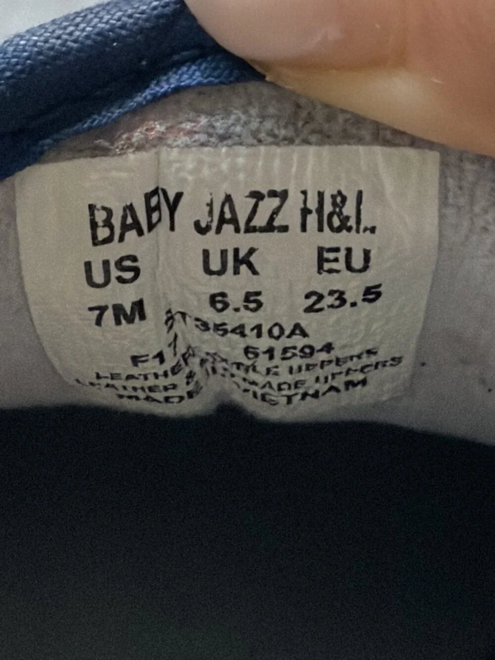 Saucony Baby Shoes Navy Blue White Trim Size 7M